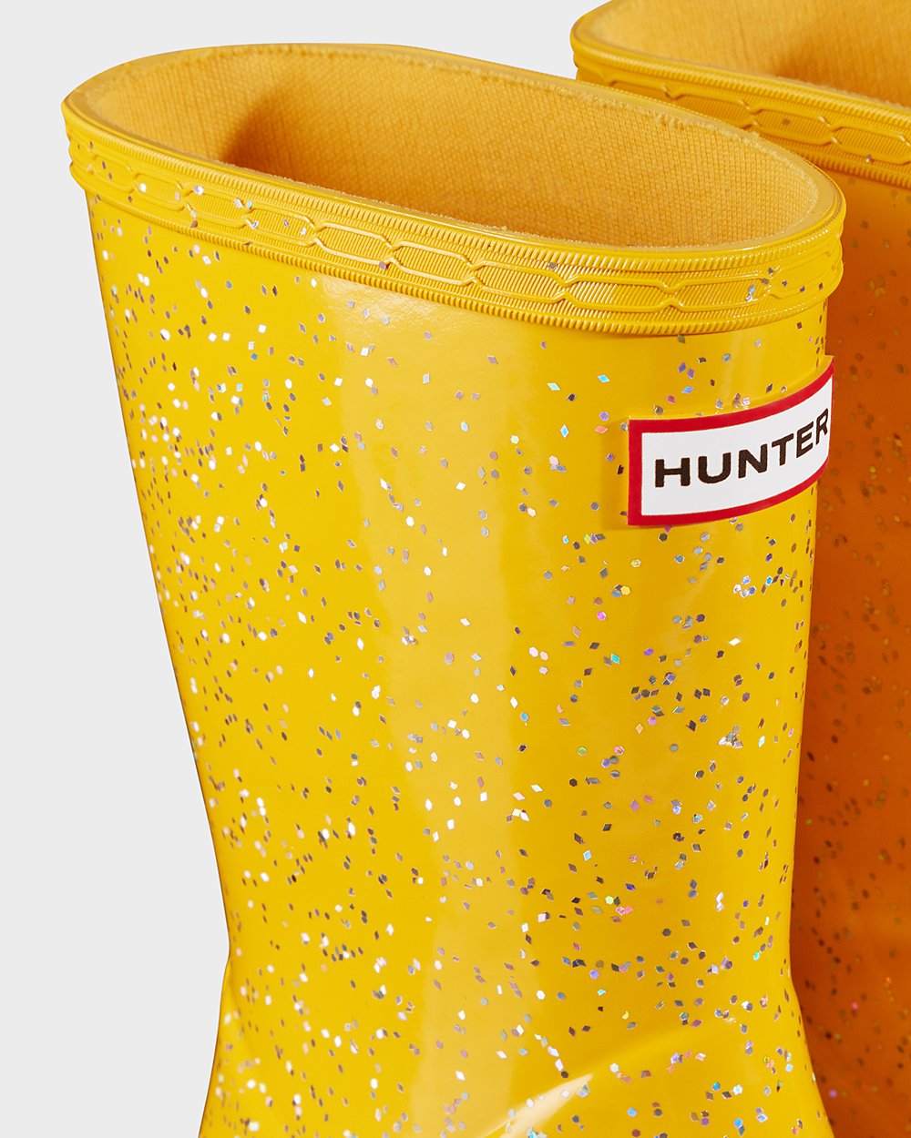 Hunter Niños Original First Giant Glitter - Botas de Lluvia Amarillo - 591-ZPHBUX